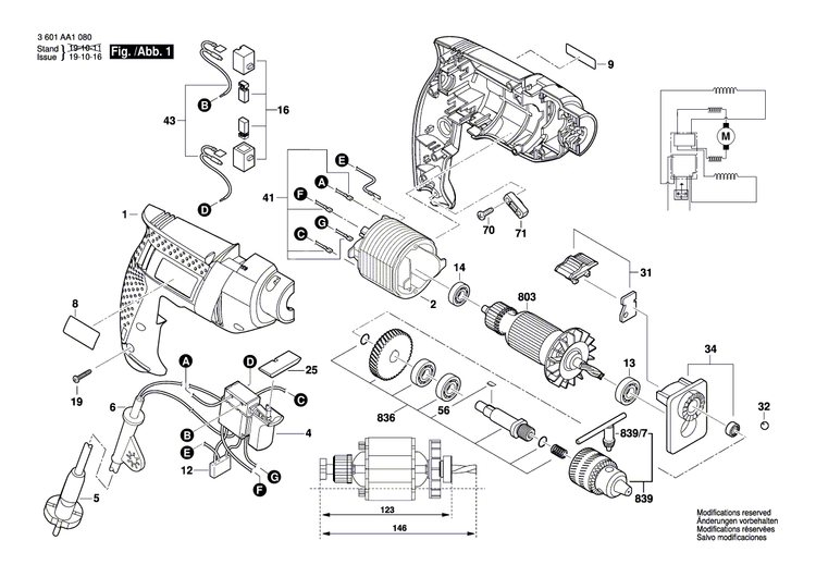 New Genuine Bosch 1619PB4746 Housing