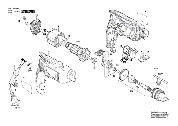 New Genuine Bosch 1619PB4801 Housing