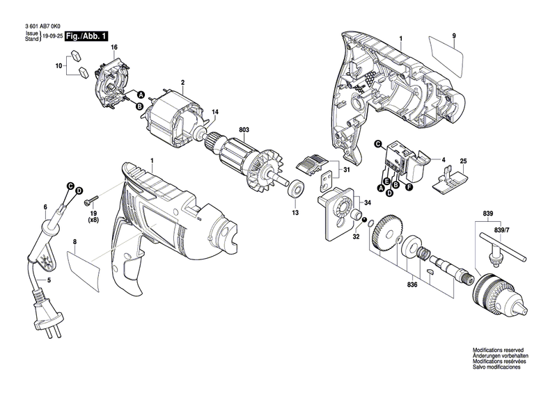 New Genuine Bosch 1619PB4802 Field
