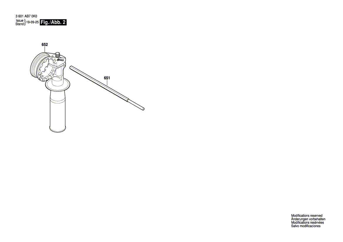 New Genuine Bosch 1619PB4813 Lever