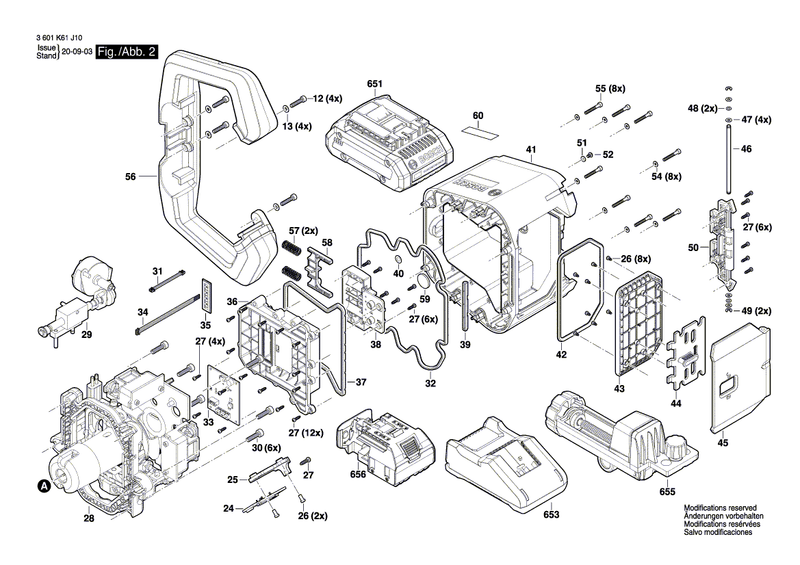 New Genuine Bosch 1619PB4923 Upper Housing