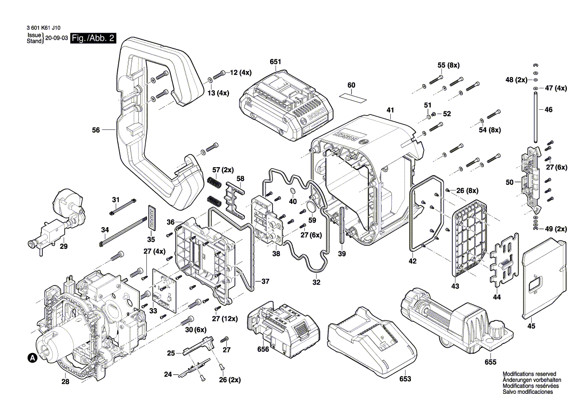 New Genuine Bosch 1619PB4923 Upper Housing