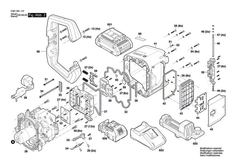 New Genuine Bosch 1619PB4923 Upper Housing
