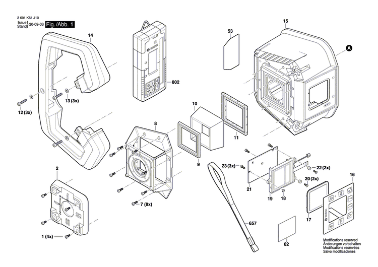 New Genuine Bosch 1619PB4923 Upper Housing