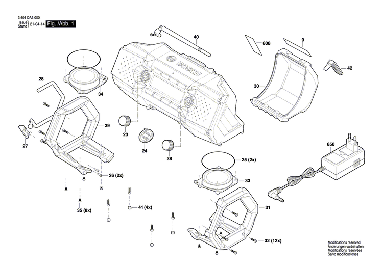 New Genuine Bosch 1619PB5193 Nameplate