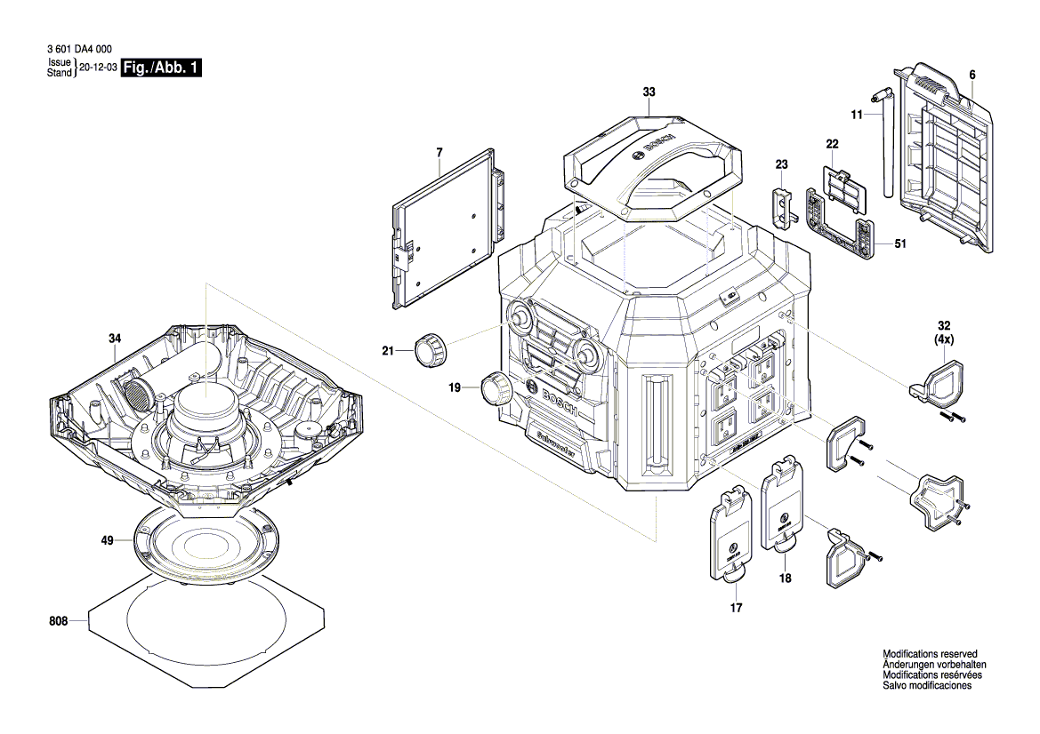 New Genuine Bosch 1619PB5230 Housing Base