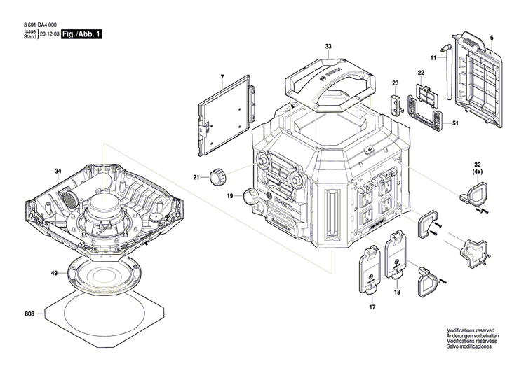 New Genuine Bosch 1619PB5230 Housing Base