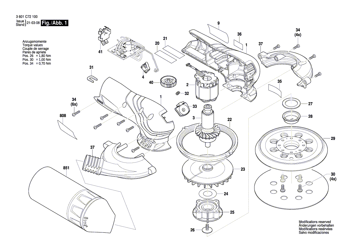 New Genuine Bosch 1619PB5550 Bearing Flange