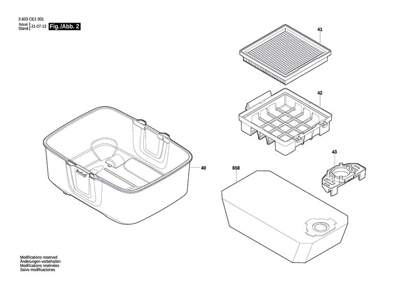 New Genuine Bosch 1619PB5678 Dust container