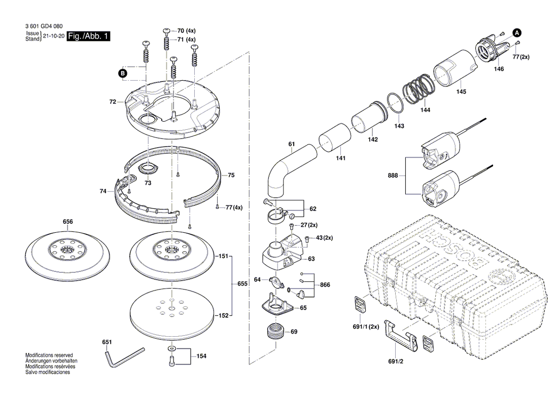New Genuine Bosch 1619PB6044 Protective Suit