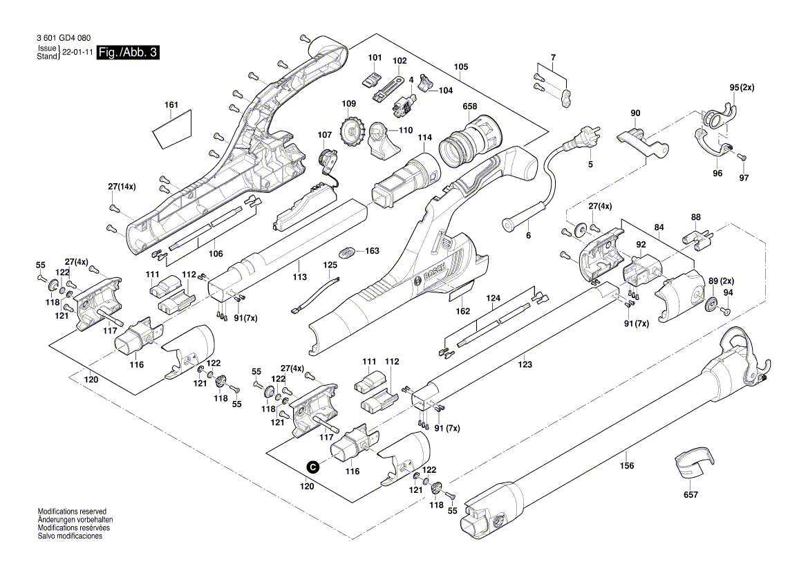 New Genuine Bosch 1619PB6063 Nameplate