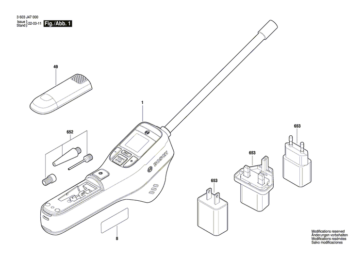 New Genuine Bosch 1619PB6105 Nameplate