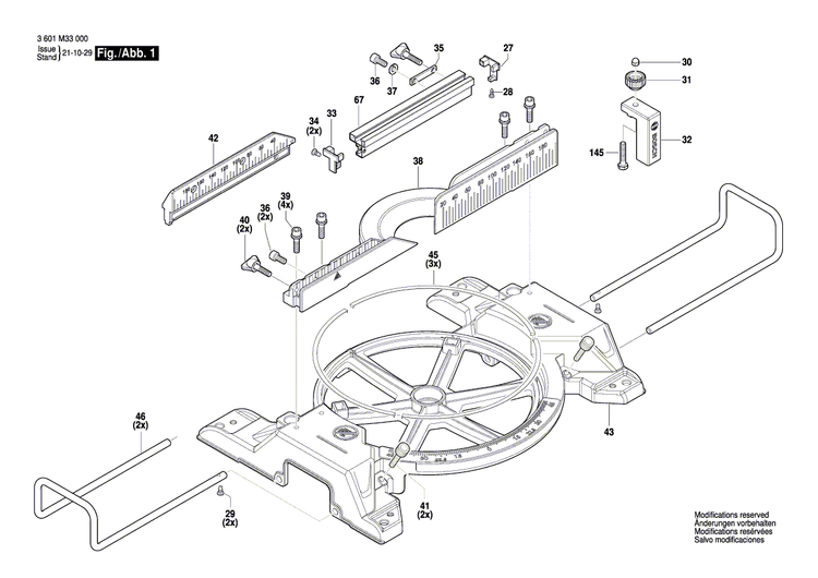 New Genuine Bosch 1619PB6139 Mitre Fence