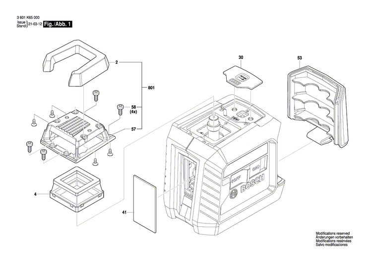 New Genuine Bosch 1619PB6301 Cover