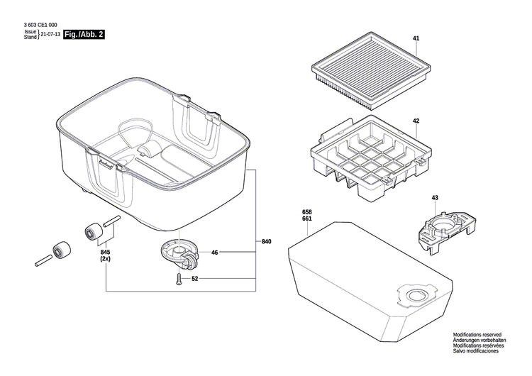 New Genuine Bosch 1619PB6690 Dust container