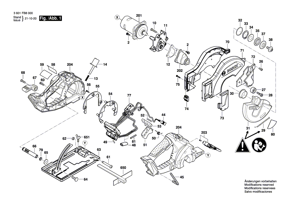 New Genuine Bosch 1619PB6963 Upper guard