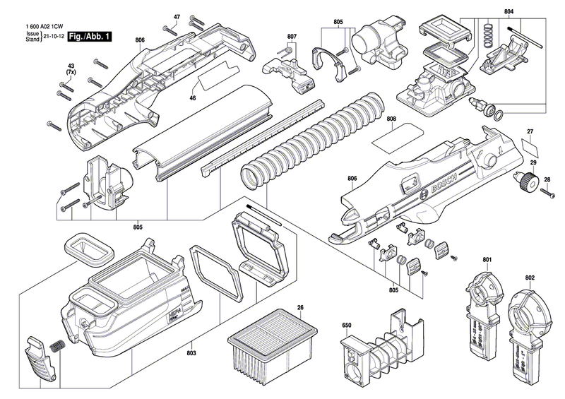 New Genuine Bosch 1619PB7175 Label