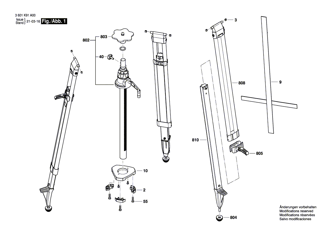 New Genuine Bosch 1619PB7199 Stand Leg