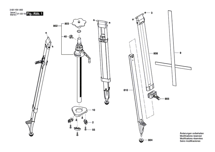 New Genuine Bosch 1619PB7199 Stand Leg
