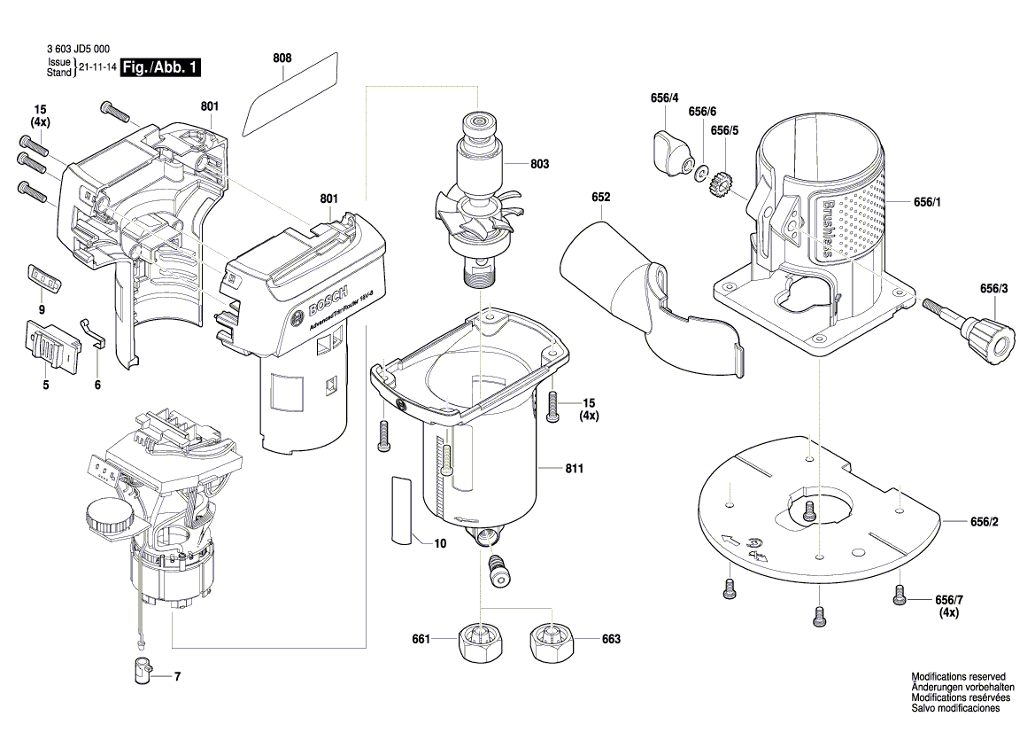New Genuine Bosch 1619PB7218 Motor Housing