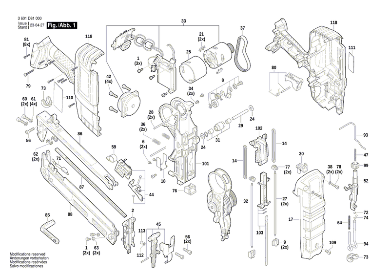 New Genuine Bosch 1619PB7352 Housing