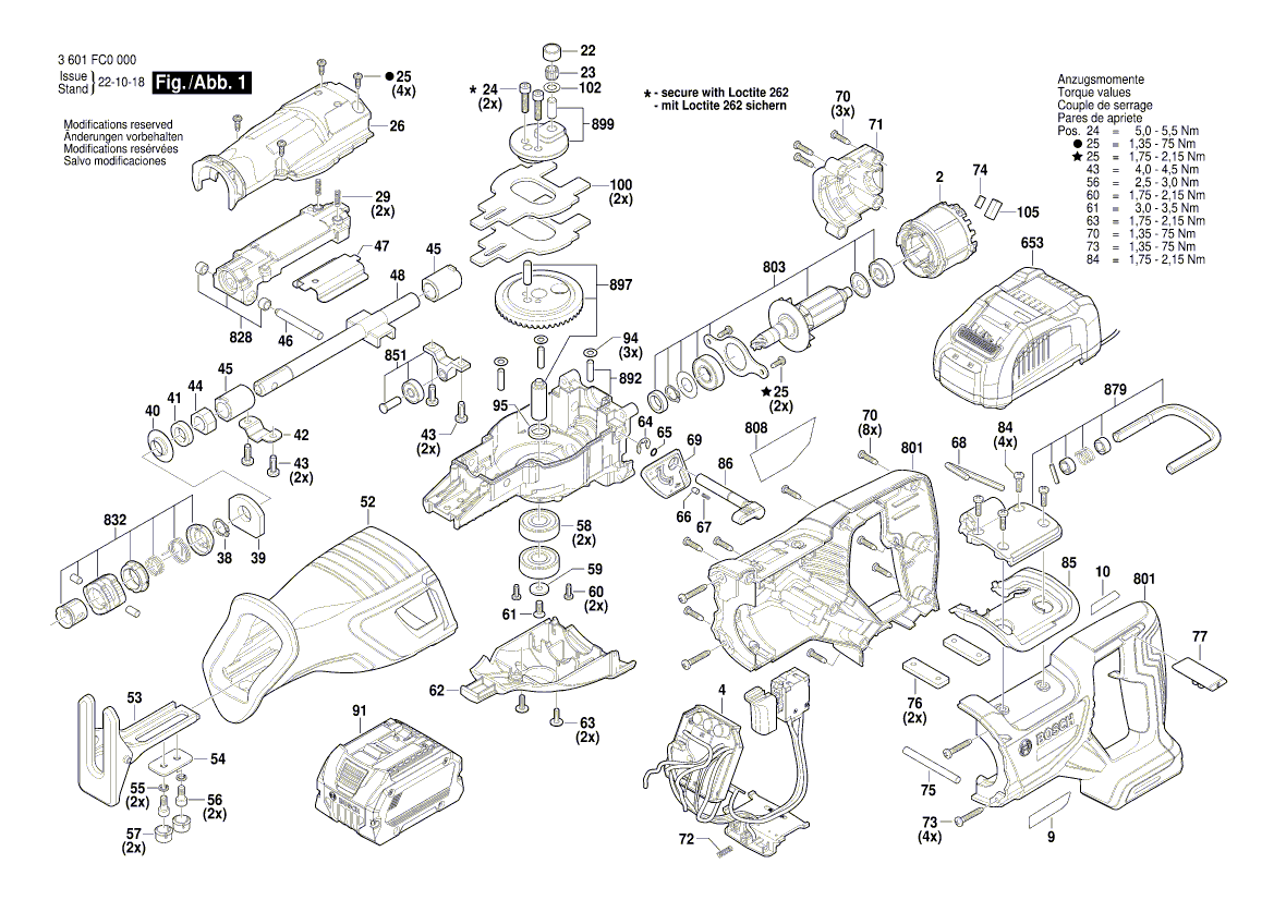 New Genuine Bosch 1619PB7647 Nameplate