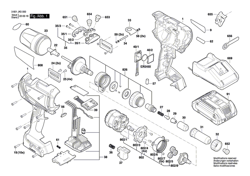 New Genuine Bosch 1619PB8344 Housing Set