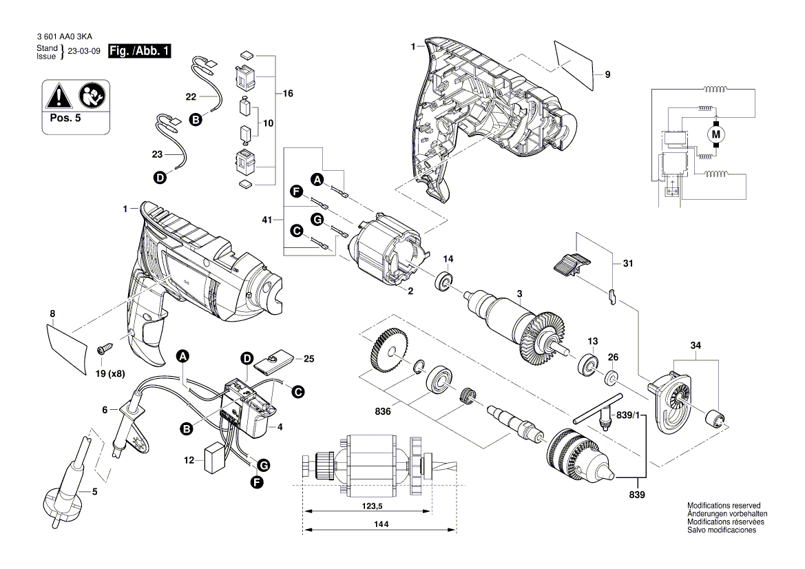 New Genuine Bosch 1619PC0361 Bearing Bracket