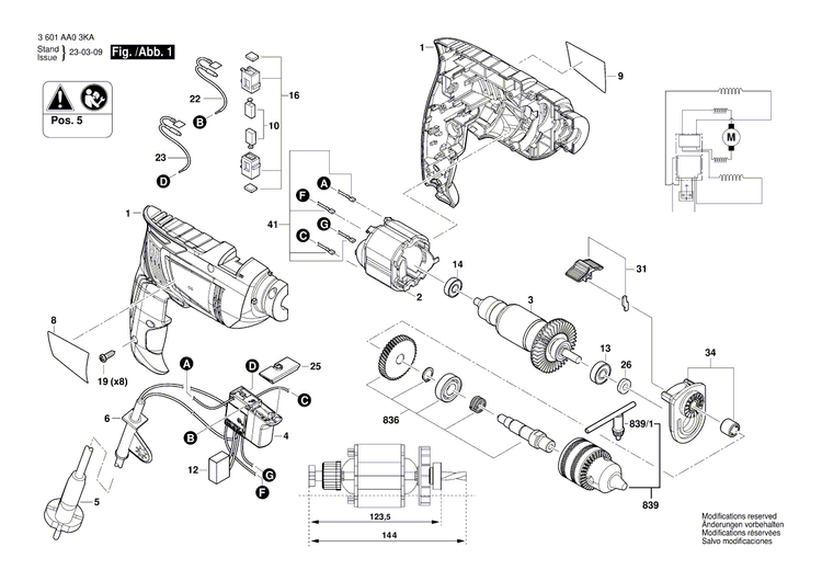 New Genuine Bosch 1619PC0361 Bearing Bracket