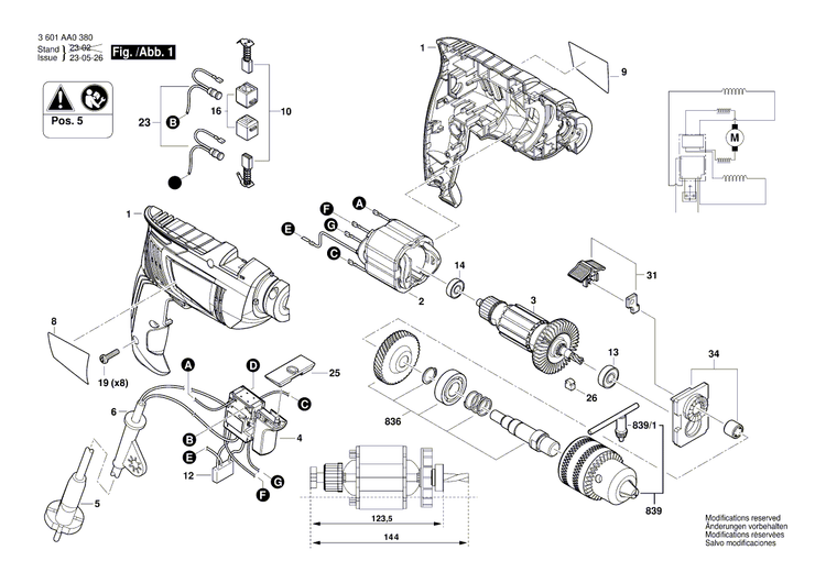 New Genuine Bosch 1619PC0399 Bearing Bracket