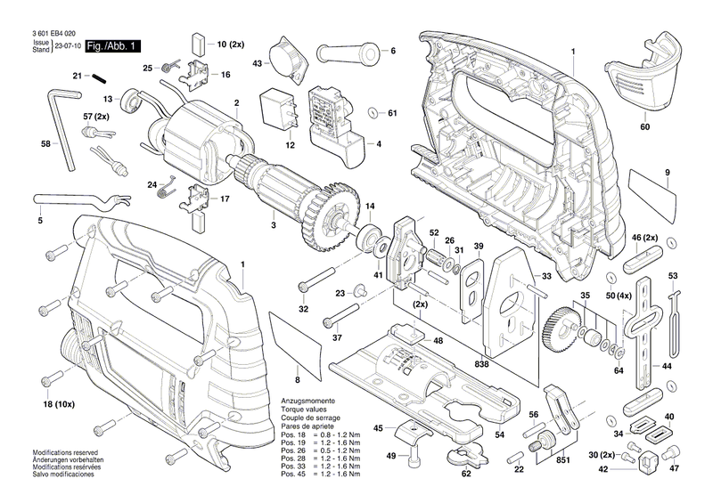 New Genuine Bosch 1619PC0592 Nameplate