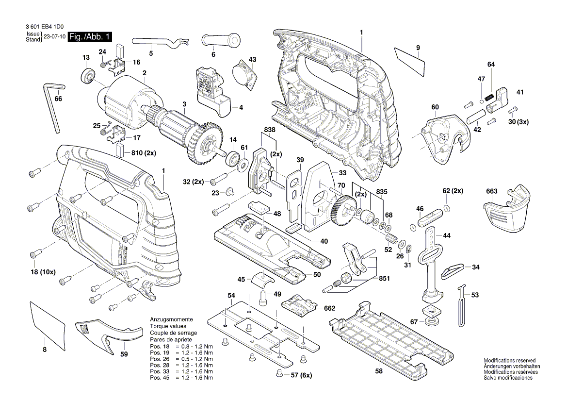 New Genuine Bosch 1619PC0604 Nameplate