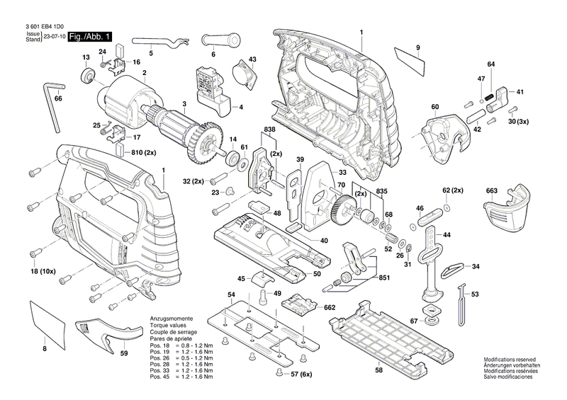 New Genuine Bosch 1619PC0604 Nameplate
