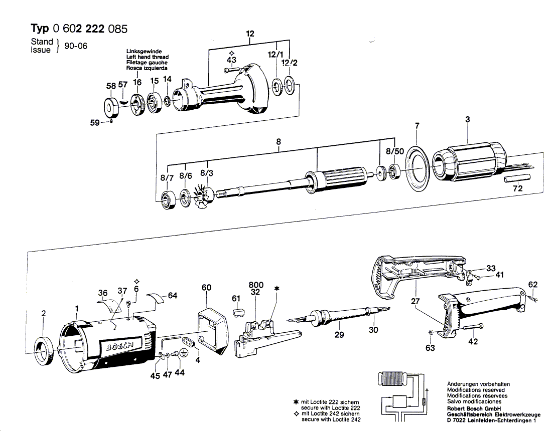 New Genuine Bosch 1900023005 Woodruff Key