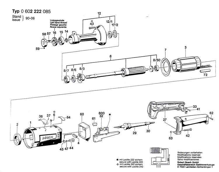 New Genuine Bosch 1900023005 Woodruff Key
