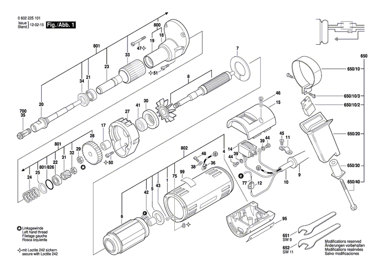 New Genuine Bosch 1907950503 Single-Head Eng. Wrench