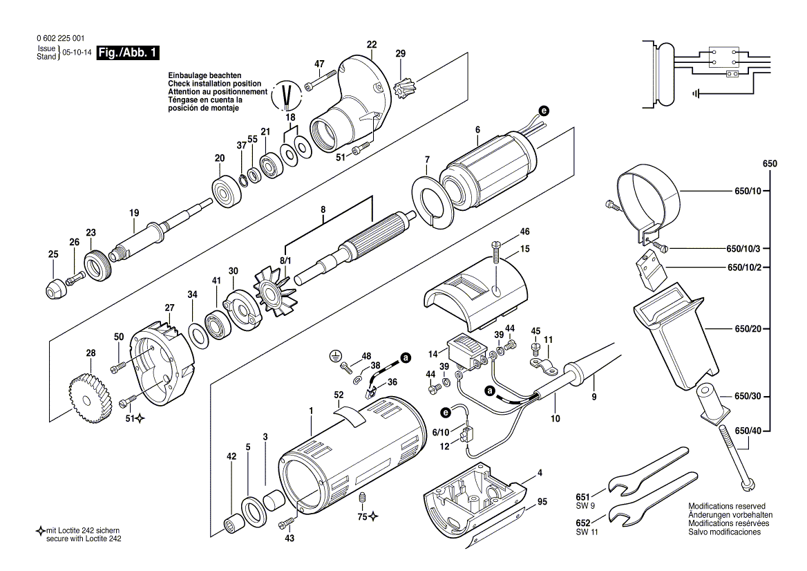 New Genuine Bosch 1907950505 Single-Head Eng. Wrench