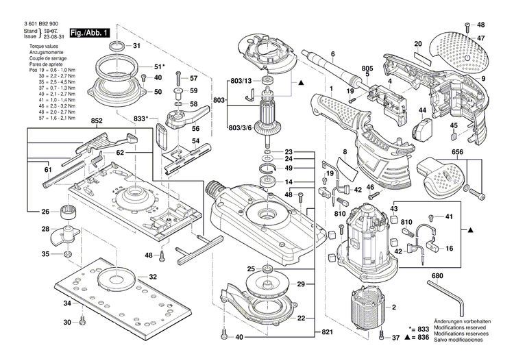 New Genuine Bosch 2600009026 Sander Plate