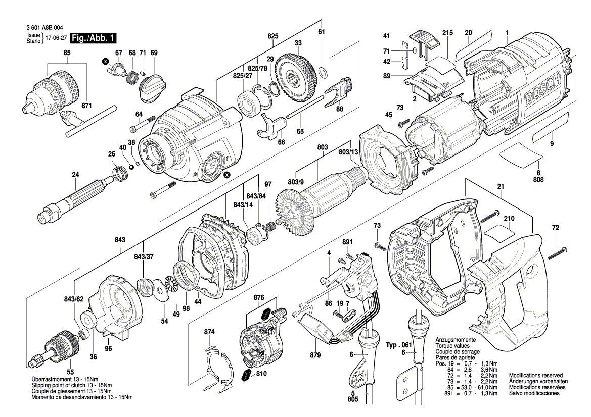 New Genuine Bosch 2600148015 Air-Deflector Ring