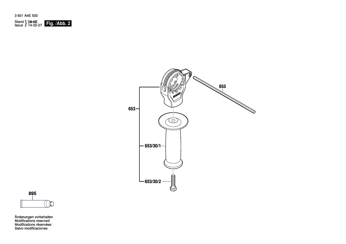 New Genuine Bosch 2600202056 Retaining snap ring