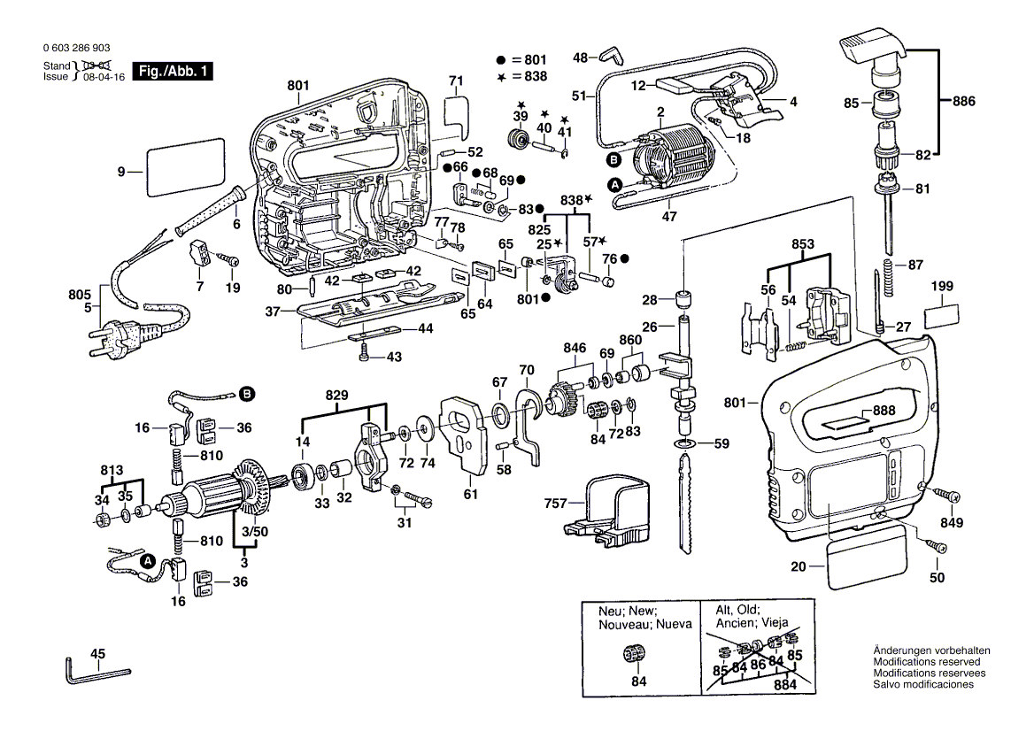 New Genuine Bosch 2600451002 Guide Sleeve