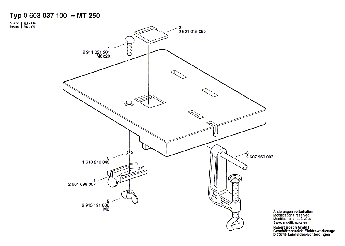 New Genuine Bosch 2601015059 Splintering Protector