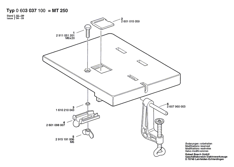 New Genuine Bosch 2601015059 Splintering Protector