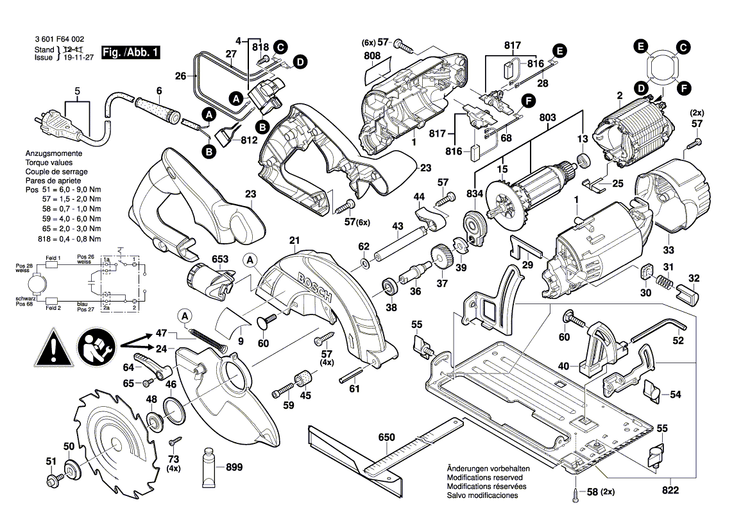 New Genuine Bosch 2601016908 Base Plate