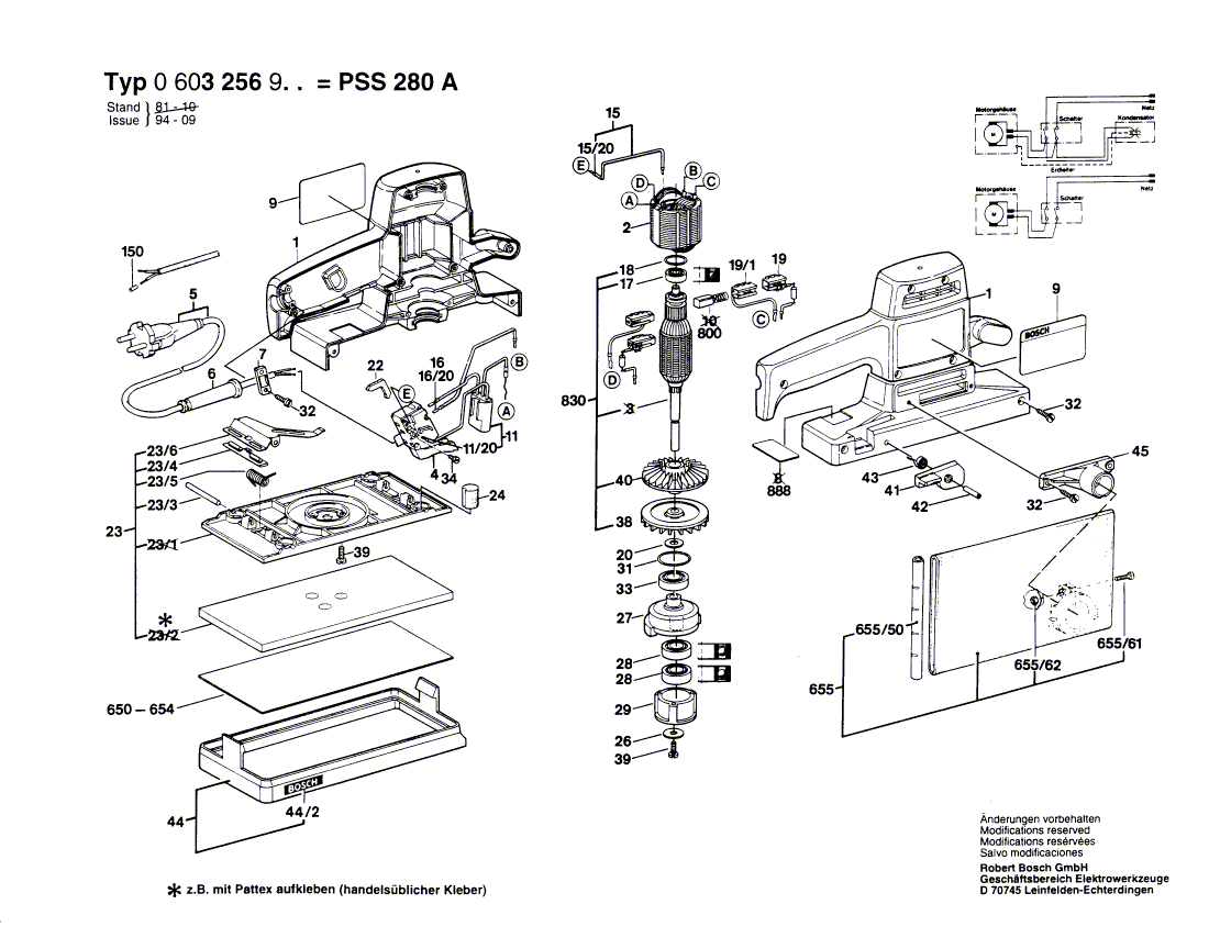 New Genuine Bosch 2601035011 Sliding Plate