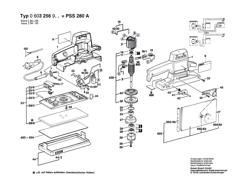 New Genuine Bosch 2601035011 Sliding Plate