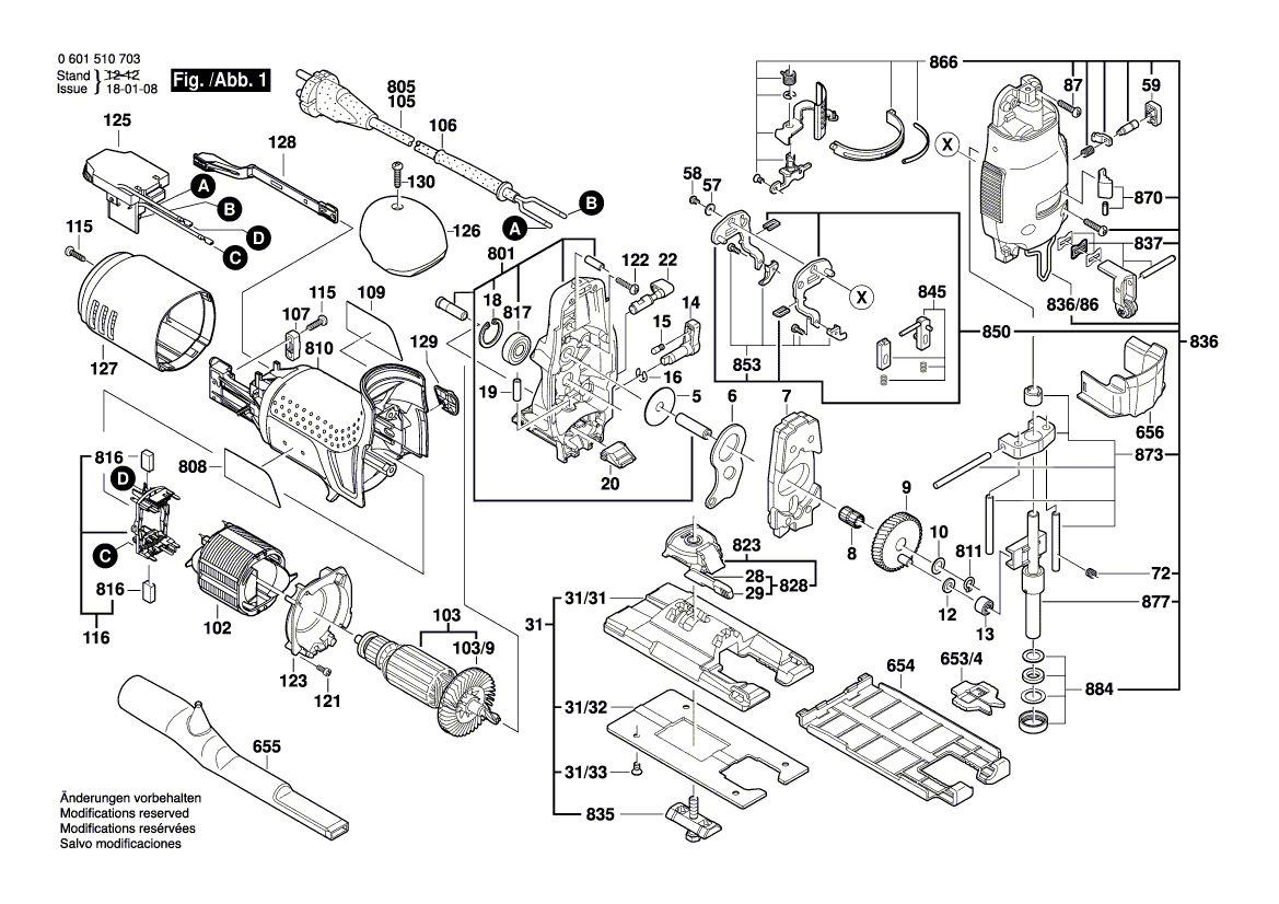 New Genuine Bosch 2601099111 Adjusting Slide
