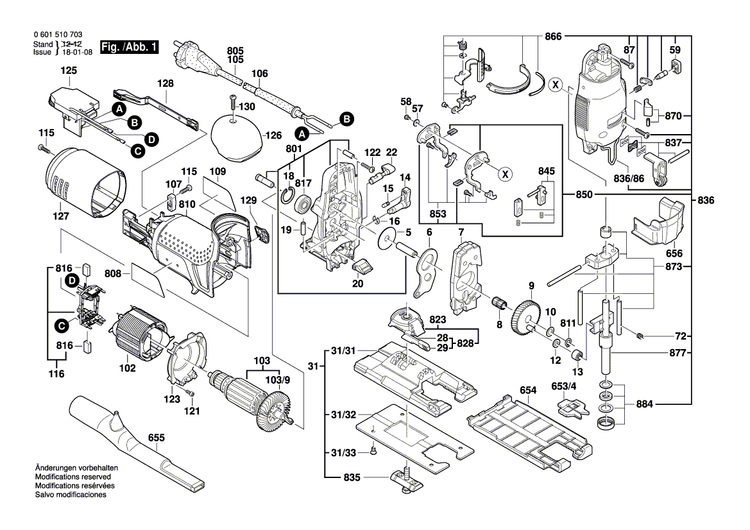 New Genuine Bosch 2601099111 Adjusting Slide