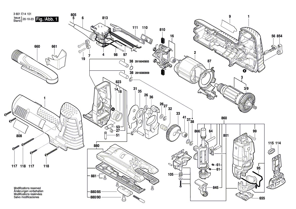 New Genuine Bosch 2601099223 Adjusting Slide