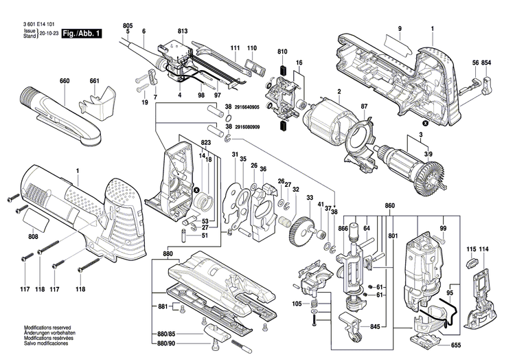 New Genuine Bosch 2601099223 Adjusting Slide